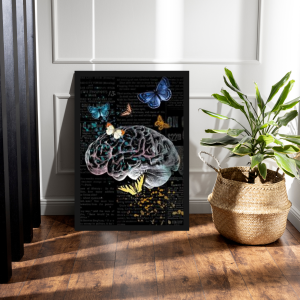 Butterfly Brain Creative Mind Wall Art
