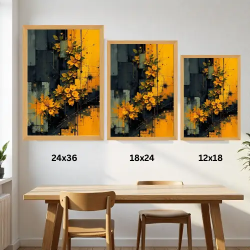 Abstract Flower Texture Wall Art - Image 2