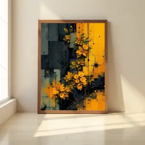Abstract Flower Texture Wall Art
